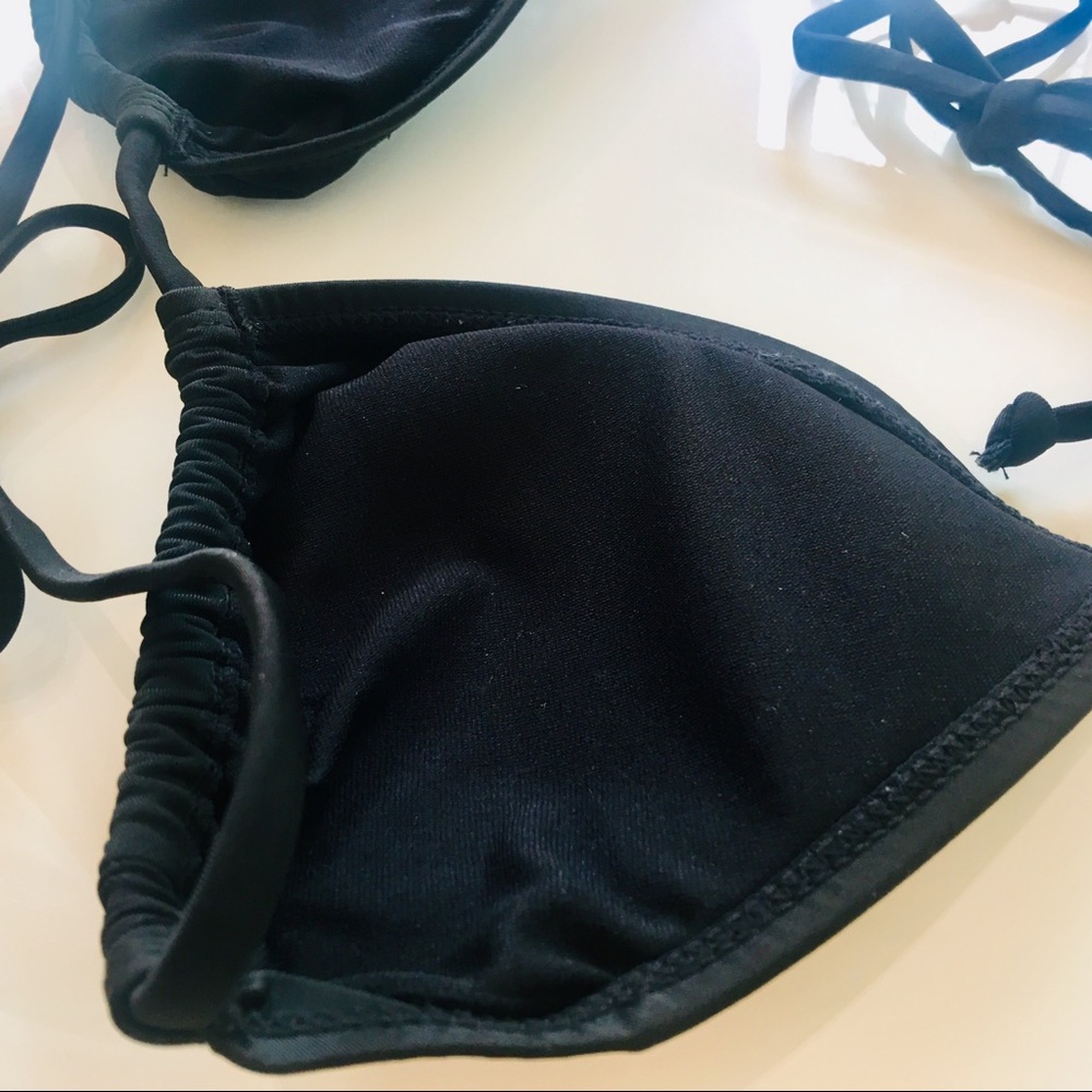 Mix & Match βEBONYβ Triangle String Bikini Top - Picture 2 of 3